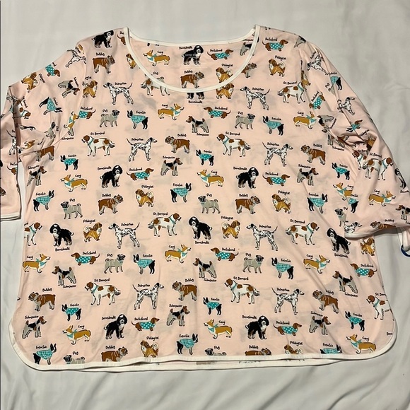 Dog Print Pajama Top - Picture 1 of 9